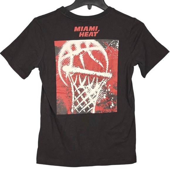 Miami Heat Youth Medium 10/12 T-Shirt NBA Basketball Tee Black Boys Kids New - Picture 3 of 8